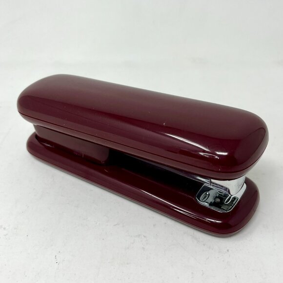 Vintage ELDON WORKSPACE STAPLER Desk Office Products Maroon Burgundy - Picture 4 of 9